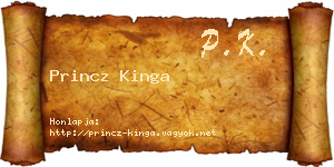 Princz Kinga névjegykártya